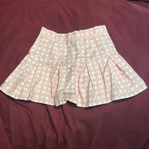 Pink heart high waisted skirt with zipper